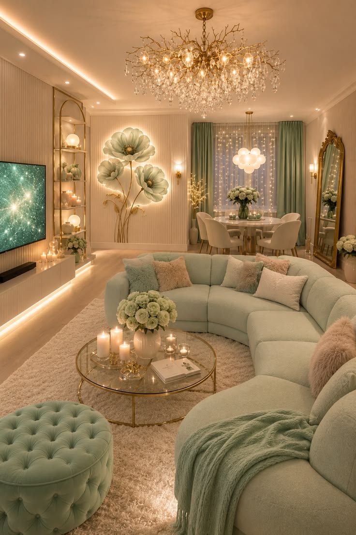 Beautiful Pastel Living Room